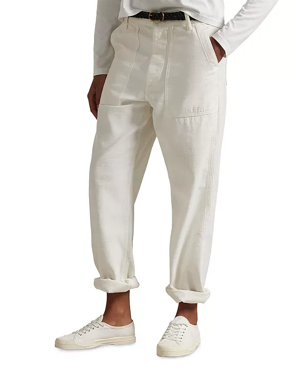 Брюки Рики с высокой посадкой Ralph Lauren, Natural