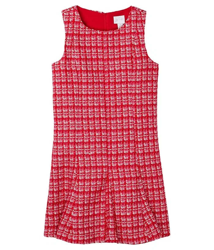 Платье с принтом Mini Enya Dress Lilly Pulitzer Kids, Cranberry Red Fiesta Boucle