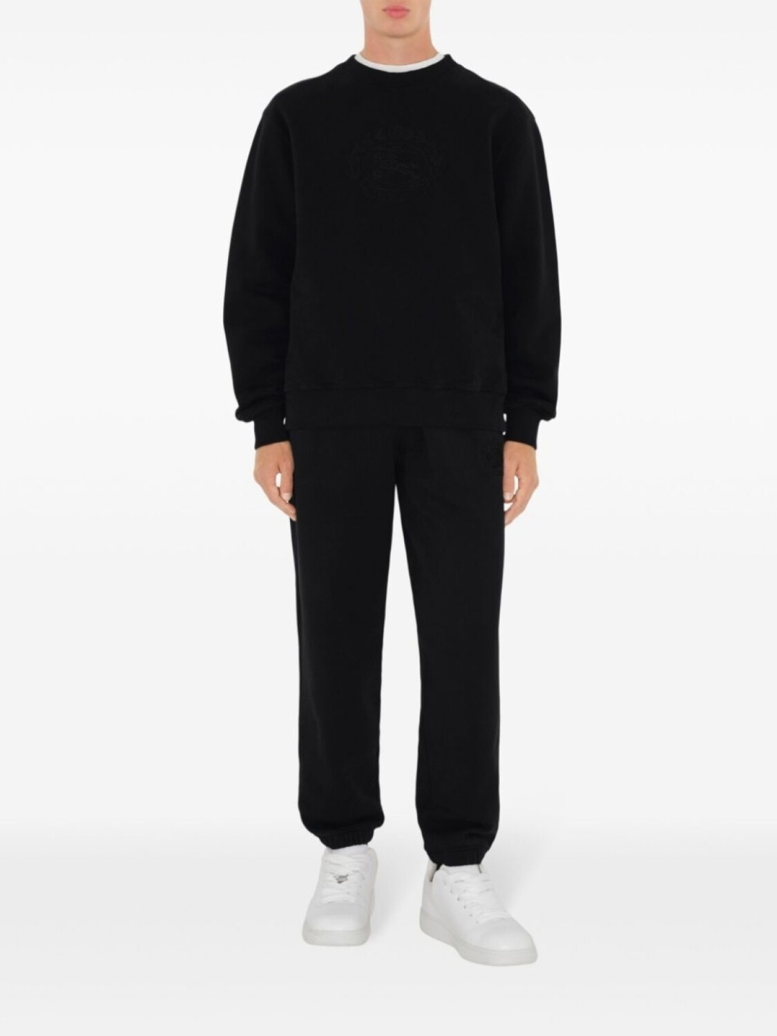 Burberry Спортивные брюки Equestrian Knight из хлопка, Черный — фото 2