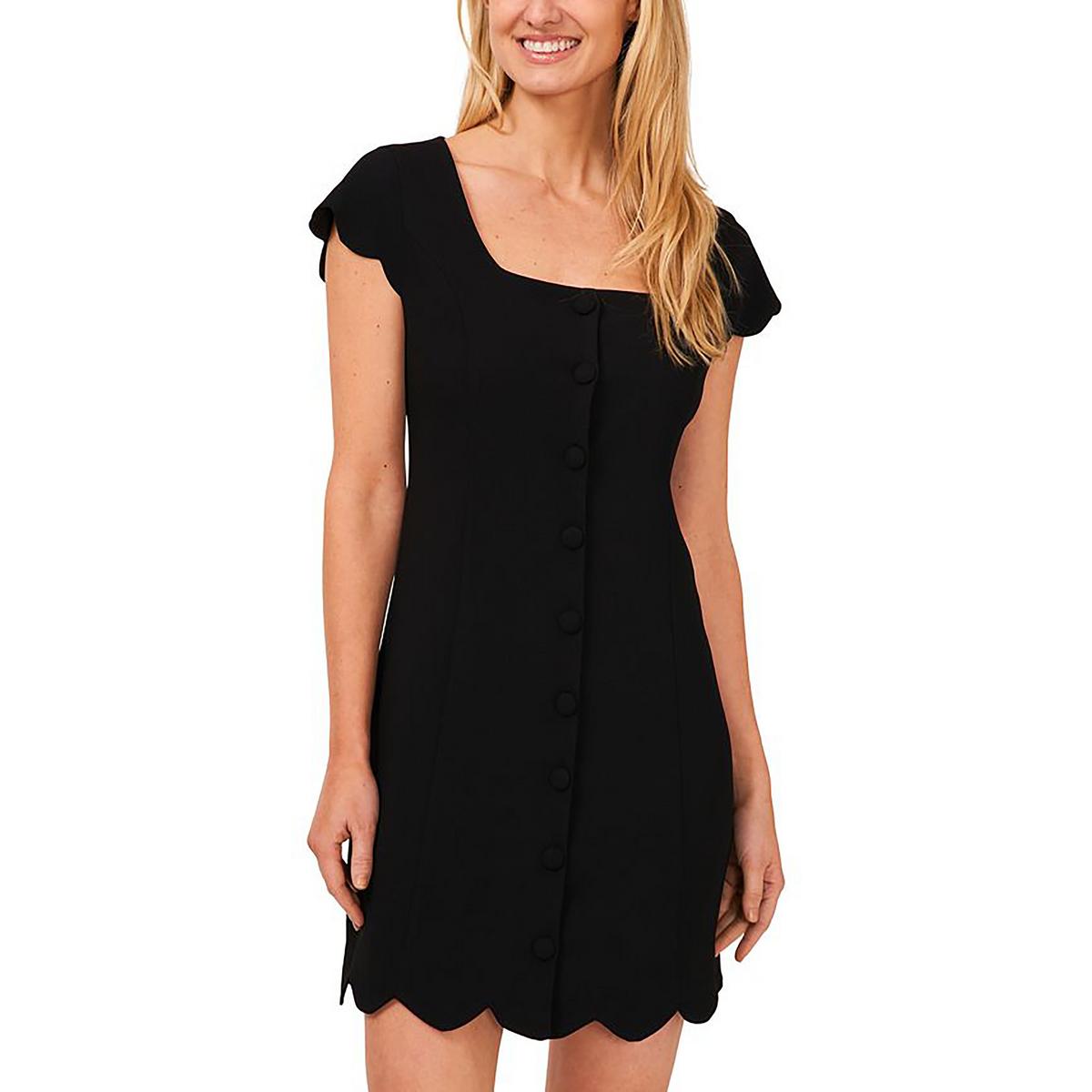 

Женское короткое мини-платье с короткими рукавами CeCe, цвет rich black