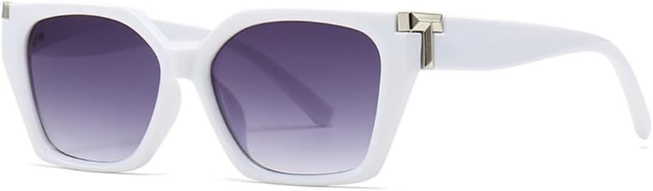 

Винтажные маленькие солнцезащитные очки «кошачий глаз» для женщин, солнцезащитные очки с градиентным переходом цвета, защита от ультрафиолета UV400, ретро-очки LANGSER, C4 White Gray