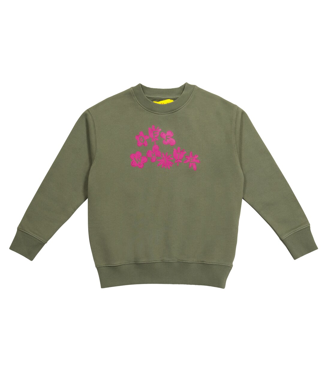 

Хлопковая толстовка с логотипом Off-White Kids, Military Fuchsia
