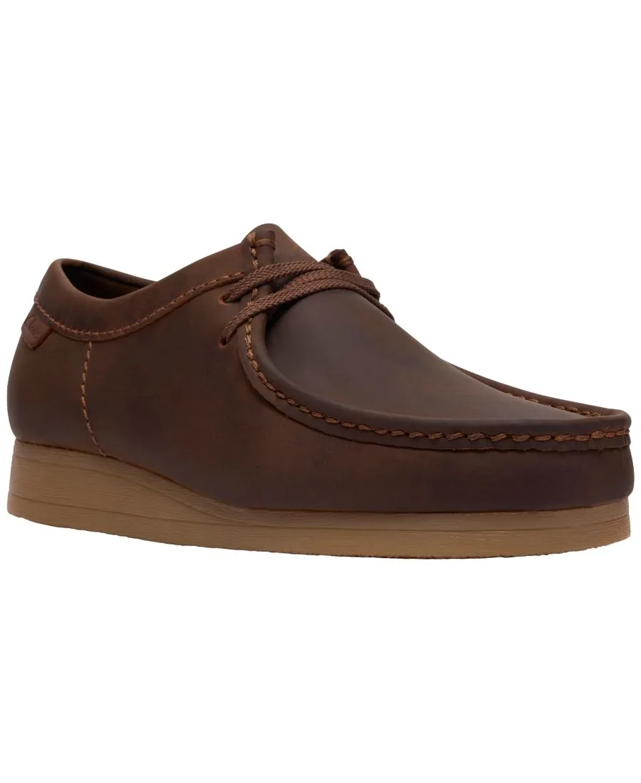 Мужские низкие туфли Wallaston на шнуровке Clarks, Beeswax Leather