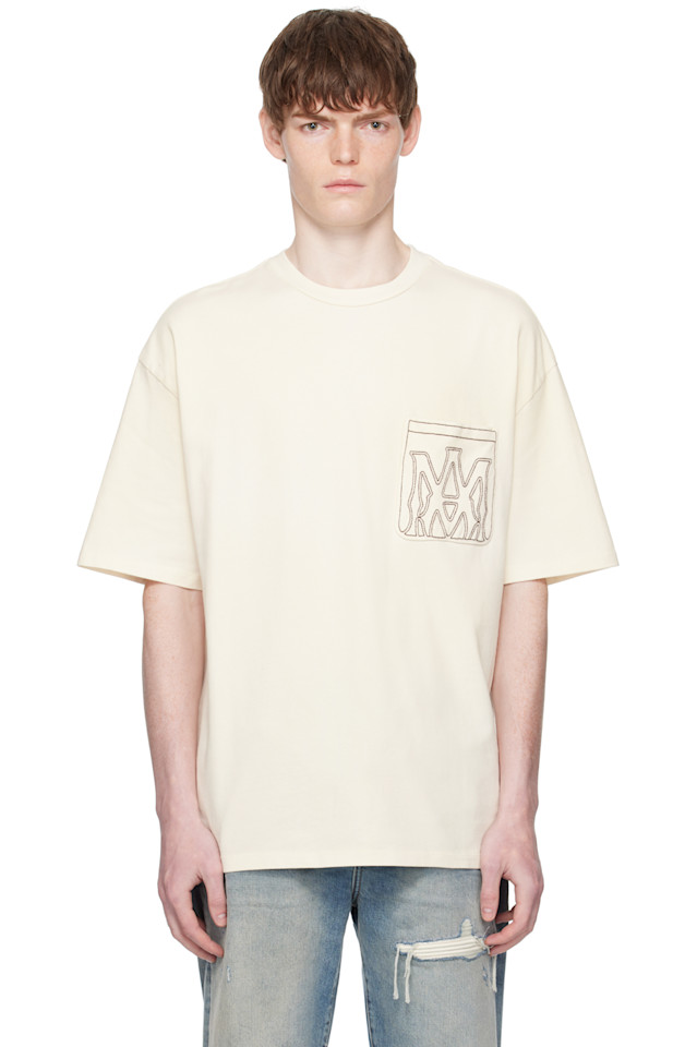

Футболка оверсайз Ma Outline Amiri, цвет ivory