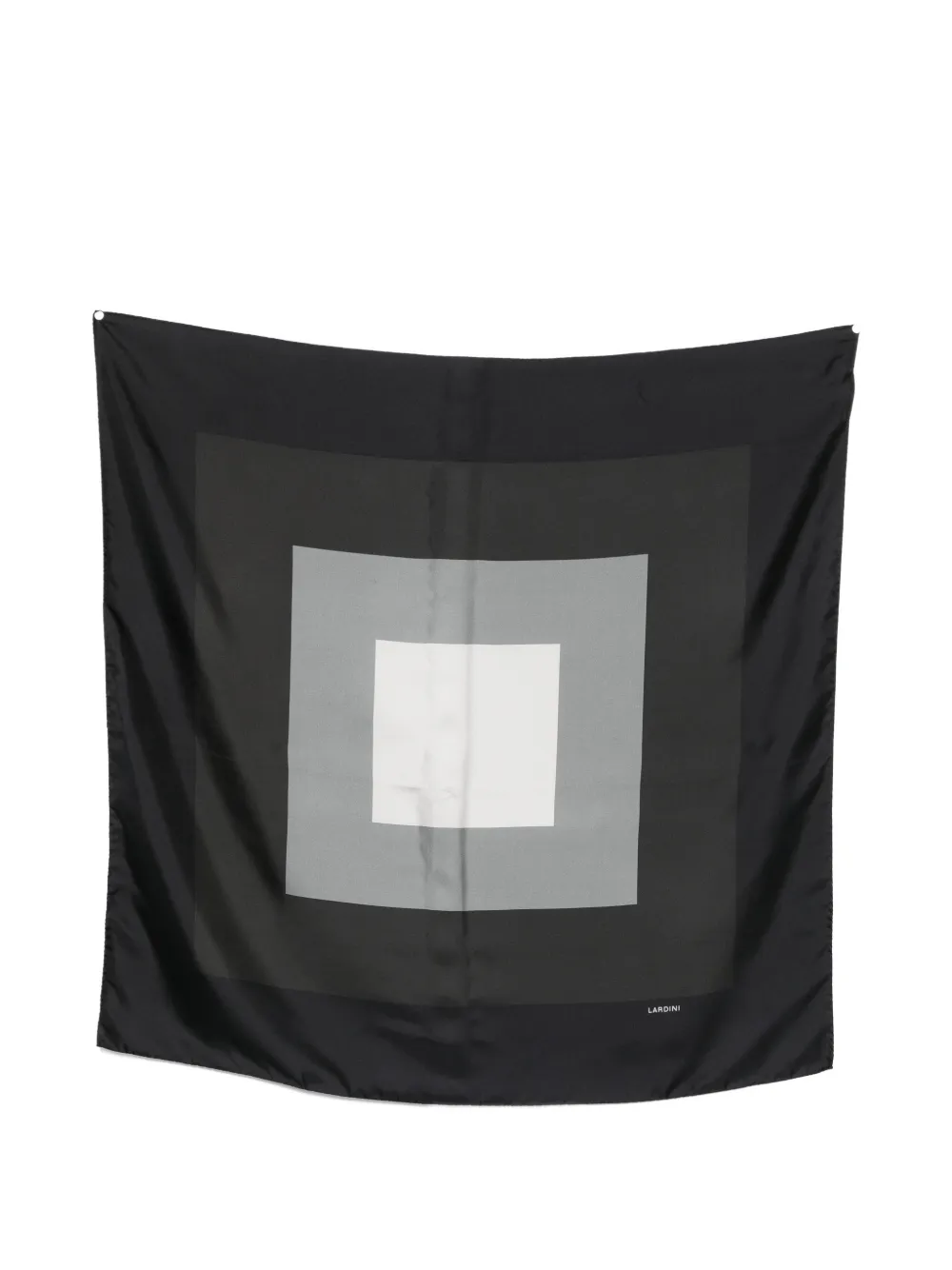 

Геометрический шелковый шарф Lardini, черный