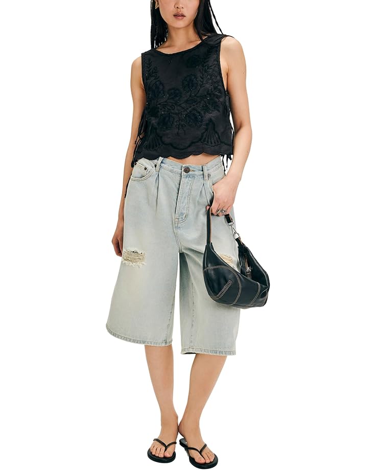 

Топ Free People Faded Gardens Tank, цвет Washed Black