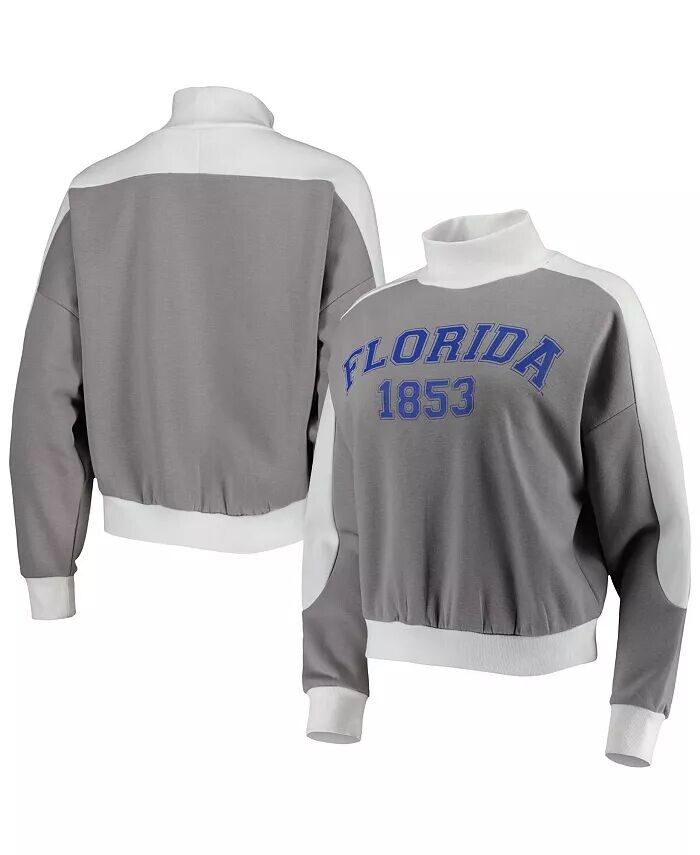 

Женский серый свитшот Florida Gators Make it a Mock Sporty Pullover Gameday Couture