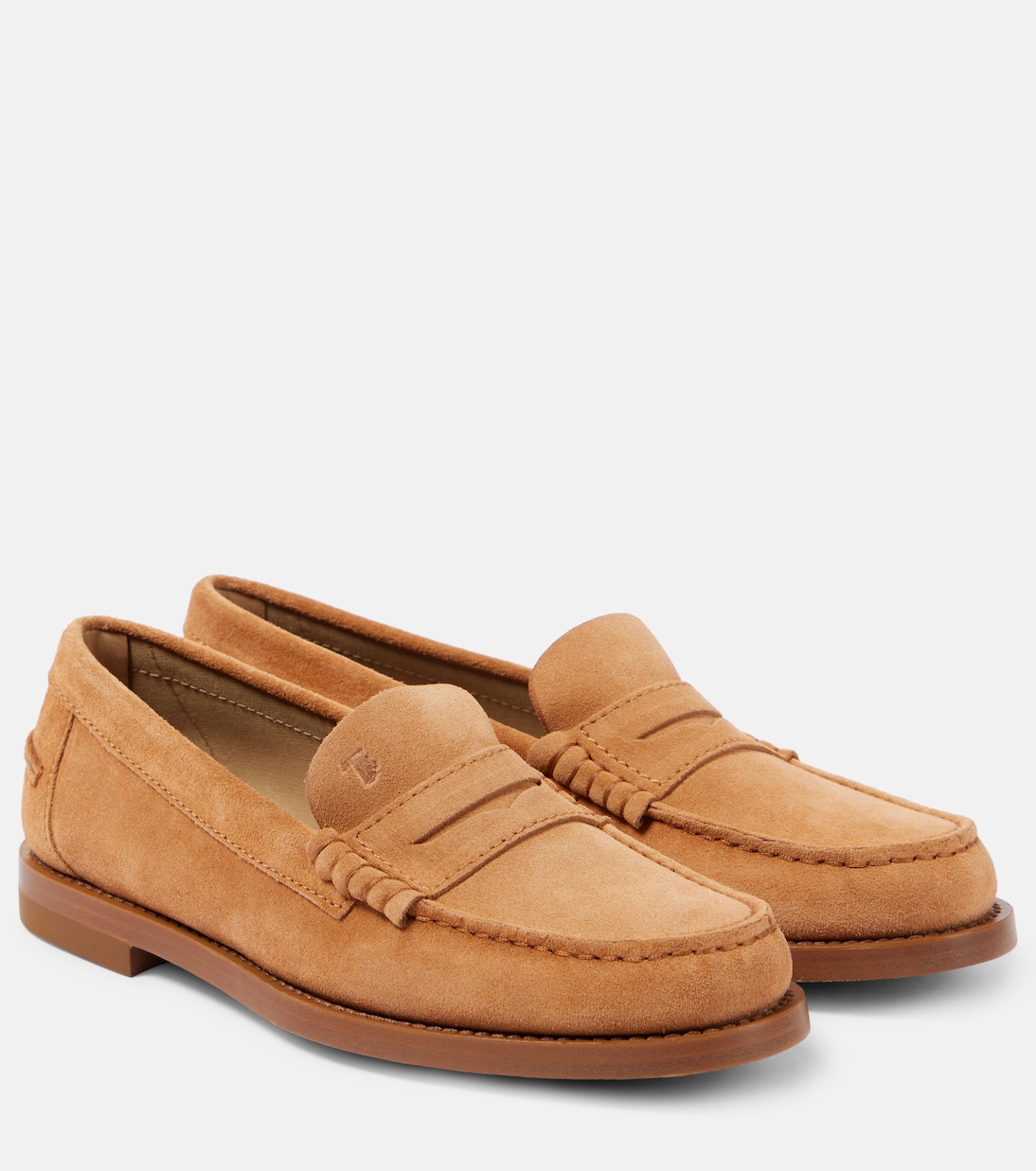 Замшевые пенни-лоферы Gommino Tod's, Cuoio