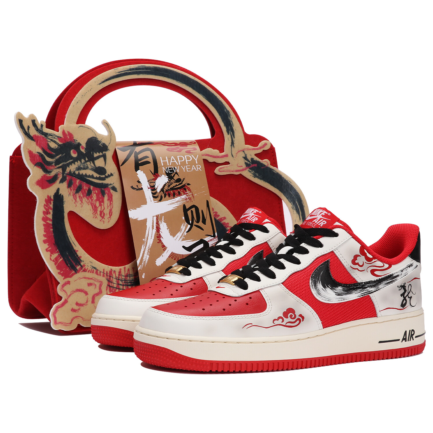 

Кроссовки для скейтбординга Nike Air Force 1 Low унисекс, Red/ White/ And Black