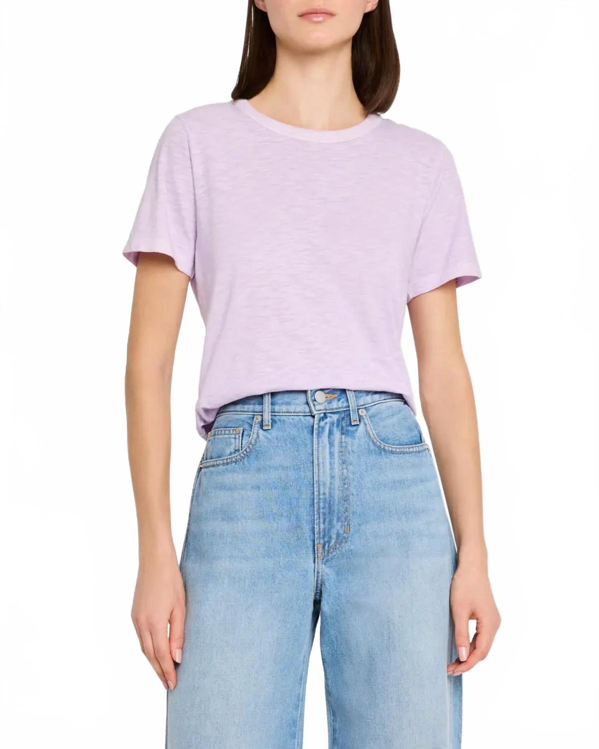 

Футболка Carla Cotton Crewneck нежно-сиреневого цвета Veronica Beard, Soft Lilac