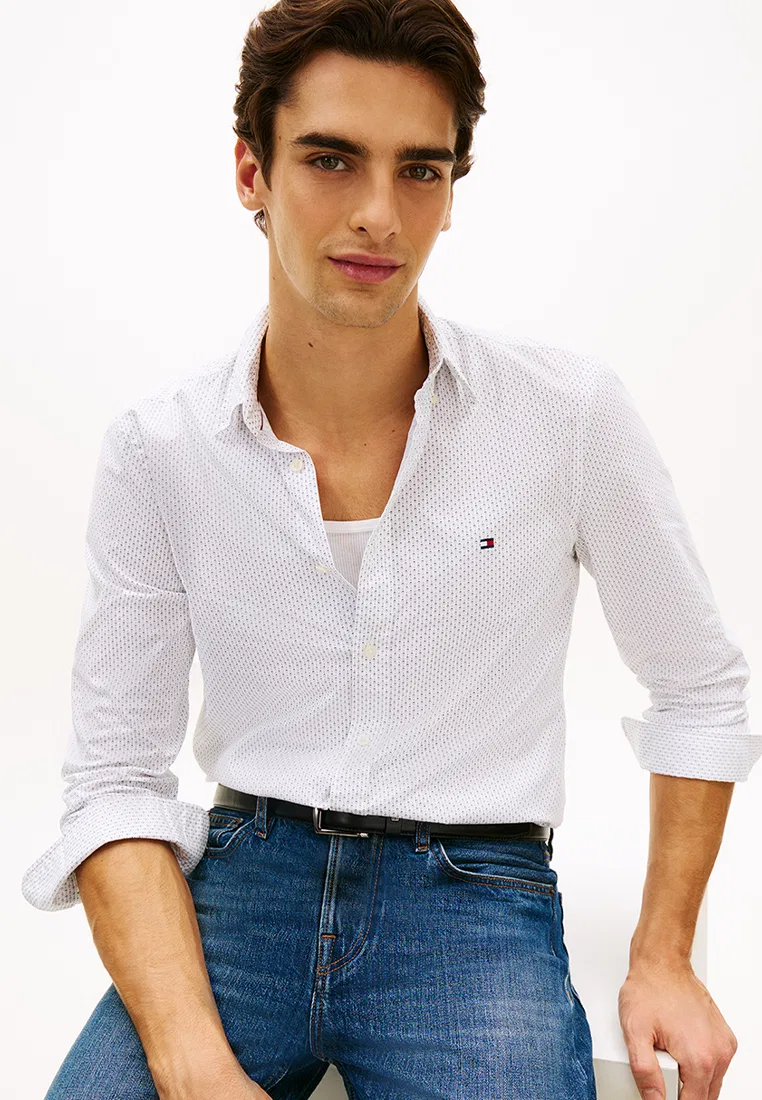 Рубашка из поплина, длинный рукав, Flex Poplin Shirt, TH Mainline Tommy Hilfiger — фото 3