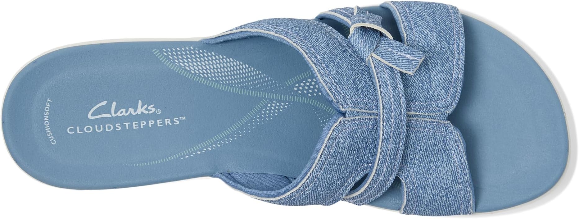 Туфли Clarks Breeze Rae Mia, цвет Denim Blue Interest Synthetic — фото 2
