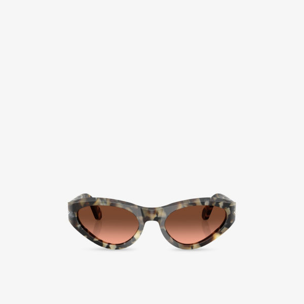 

Po0052S солнцезащитные очки с ацетатной оправой pillow-frame Persol, коричневый