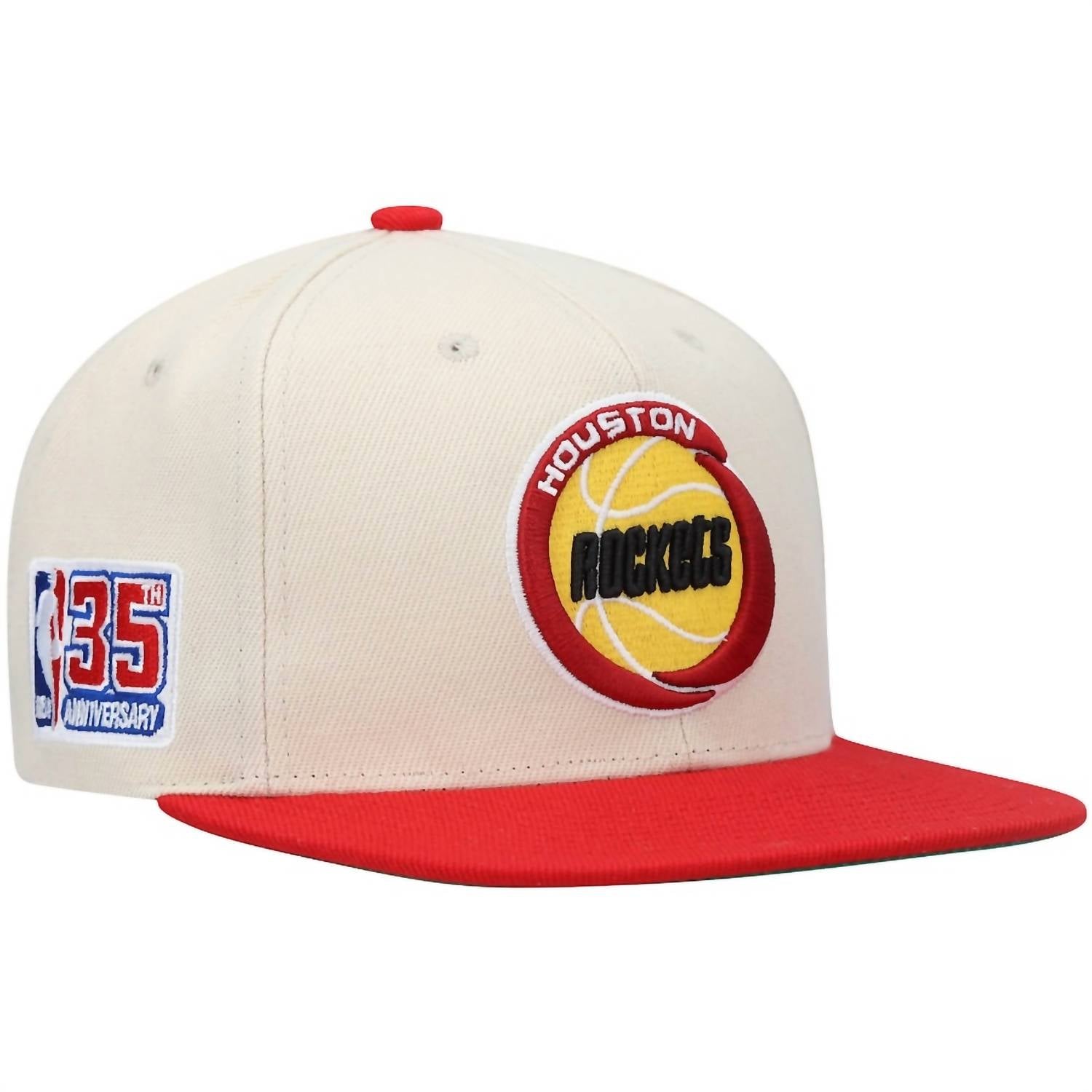 

Мужская бейсболка Nba 35Th Side Snapback Hwc Rockets в цвете Off-White/red Mitchell & Ness