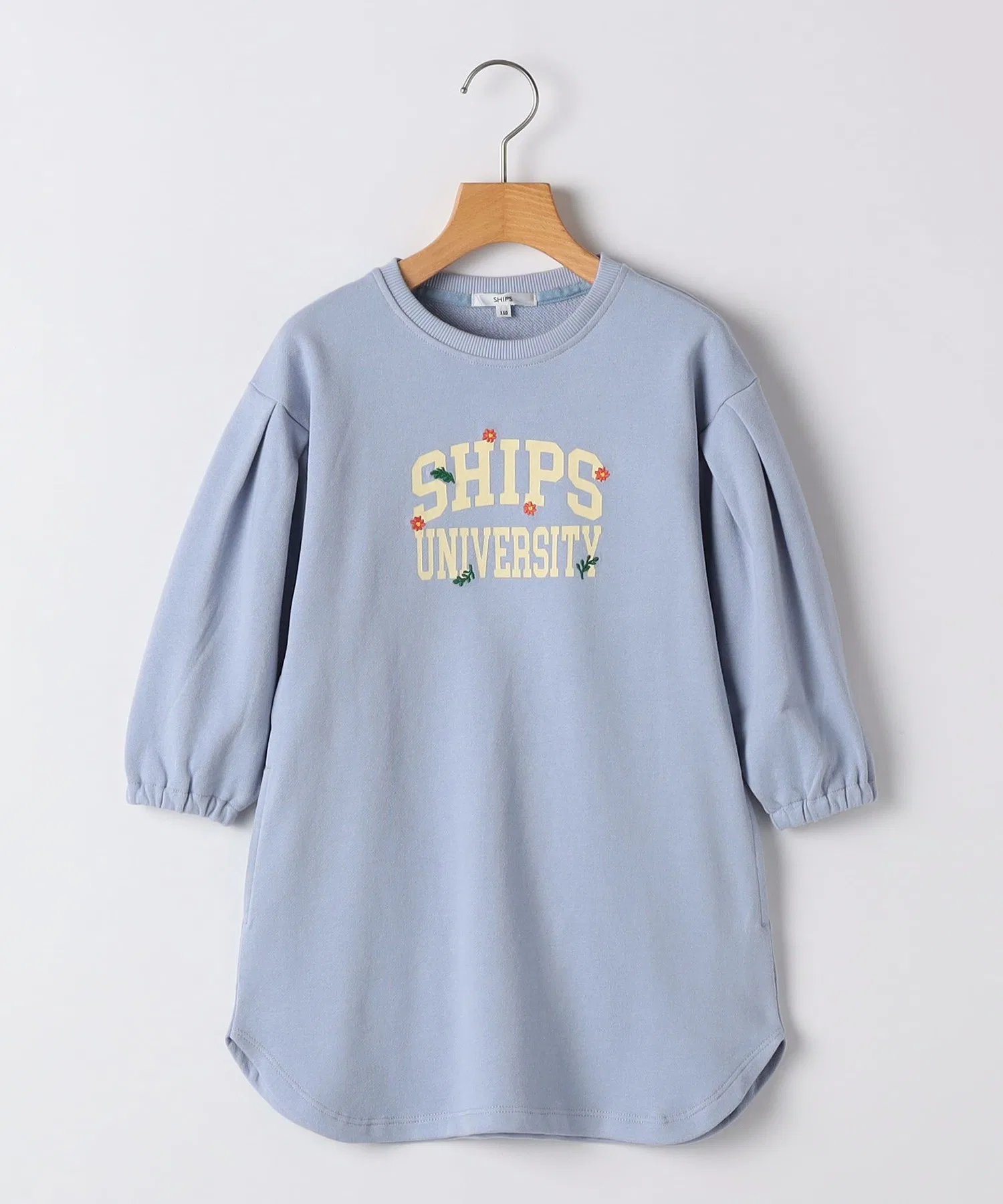 Детское платье SHIPS KIDS: 100-130см / Свитшот с цветочной вышивкой и логотипом