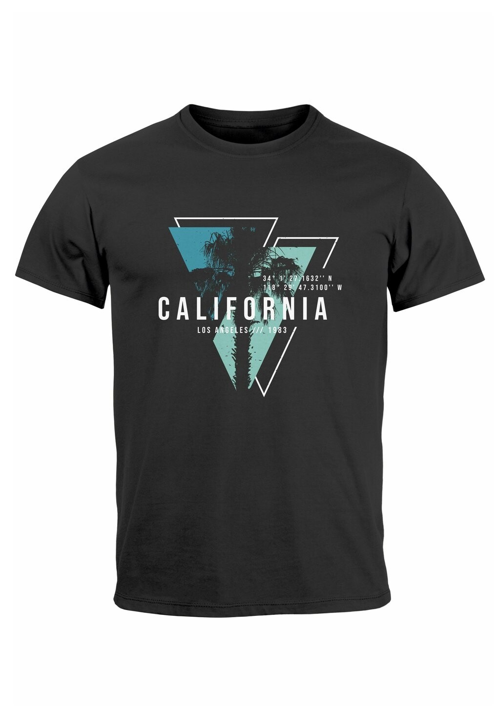 

Футболка с принтом CALIFORNIA LOS ANGELES SURFING MOTIV SOMMER FASHI Neverless, антрацит