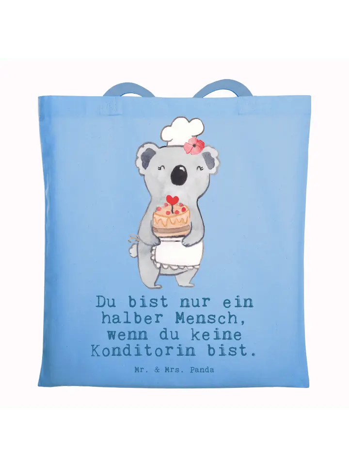 

Сумка для переноски Mr & Mrs Panda Konditorin Herz, небесно-синий