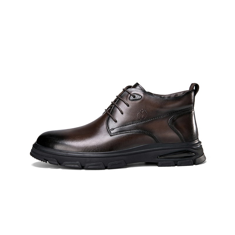 

HANG TEN Мужские повседневные кроссовки Mid Top черно-коричневые коричневые, цвет Brown