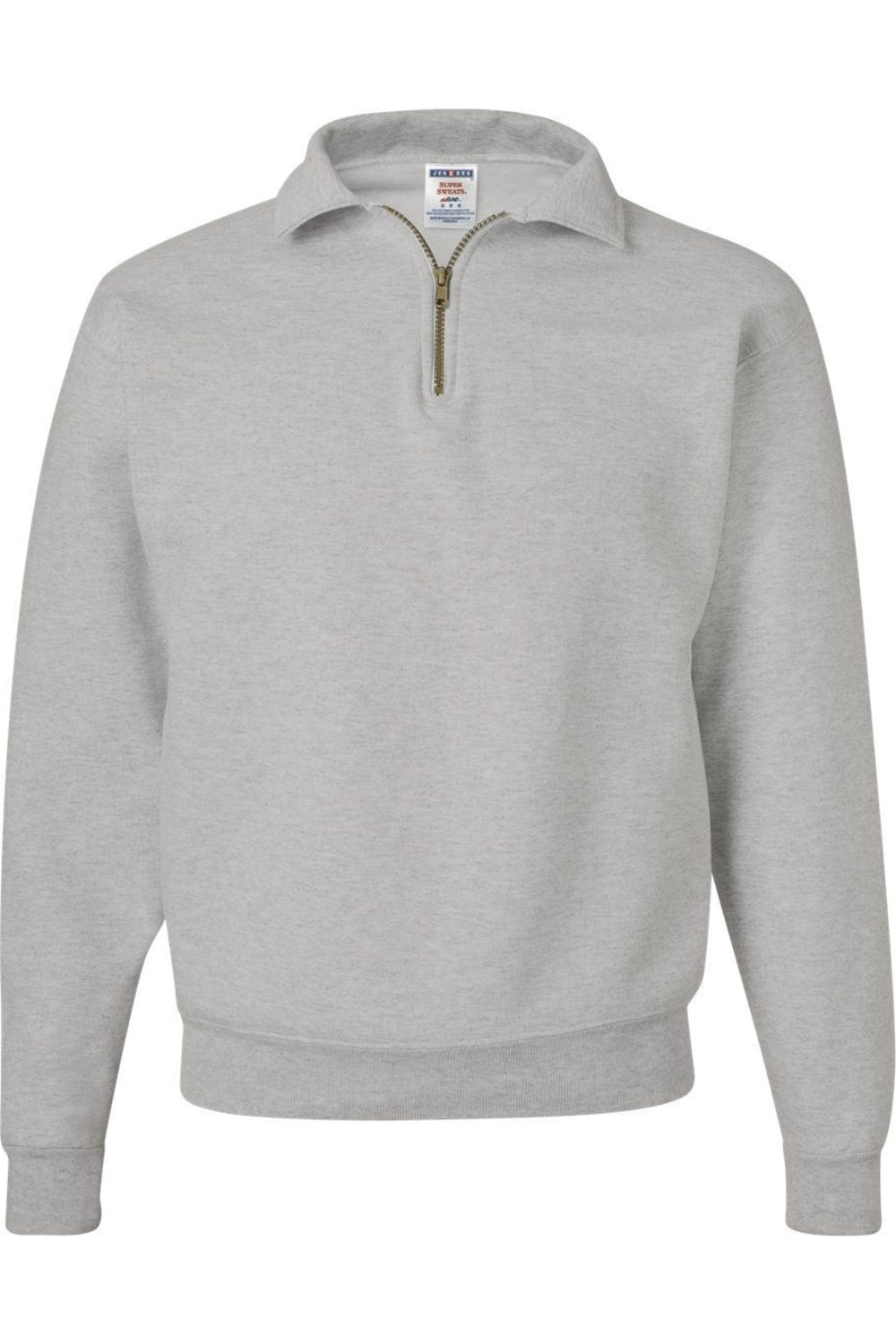 

Толстовка JERZEES Super Sweats NuBlend с застежкой-молнией на четверть дюйма и воротником-стойкой, цвет oxford