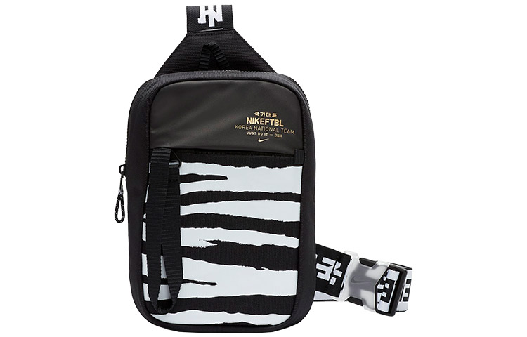

Nike Полиэстеровая слинг сумка через плечо кроссбоди унисекс черная белая, Black White