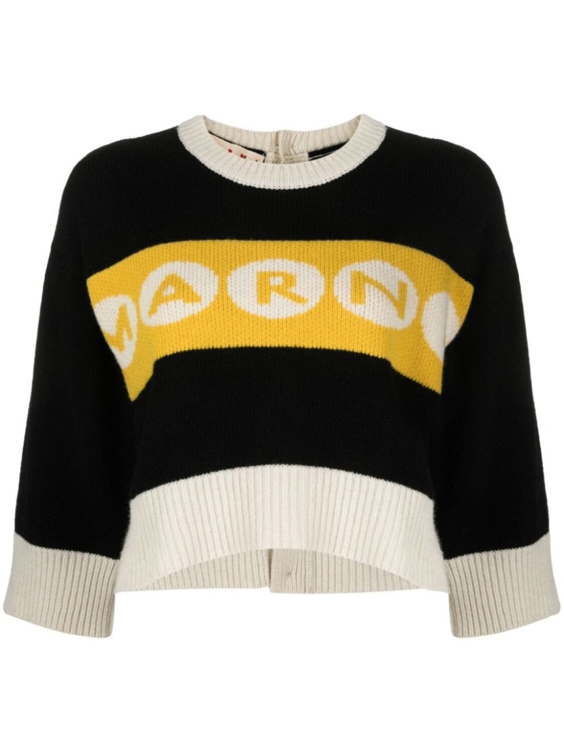 

Marni укороченный джемпер с логотипом, черный