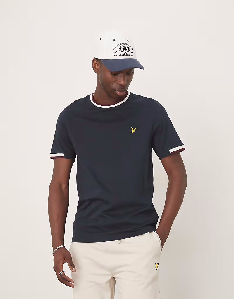 

Футболка Lyle & Scott Half Tipped темно-синего цвета