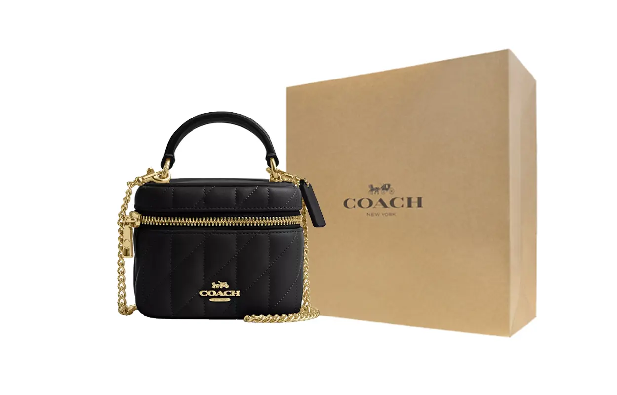 

COACH Сумка через плечо из кожи наппа мини женская черная