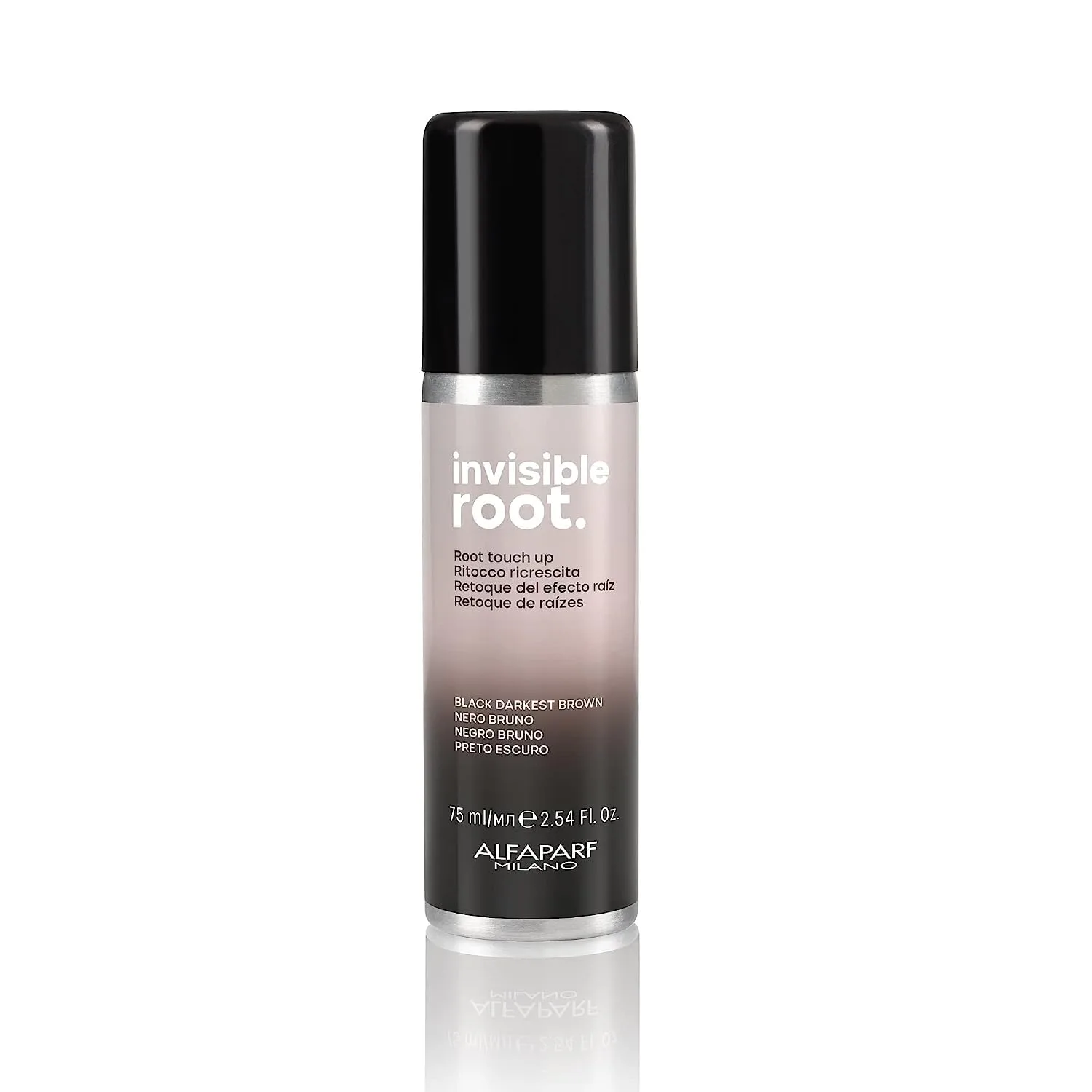 Спрей для временного окрашивания корней Alfaparf Milano Invisible Root Touch Up Spray - маскировка корней - средство для закрашивания отросших корней, Black