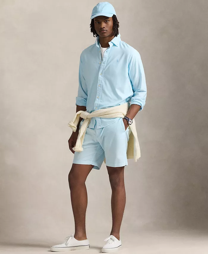 

Мужские шорты Polo Prepster с минеральной окраской, длина 8 дюймов Polo Ralph Lauren, синий