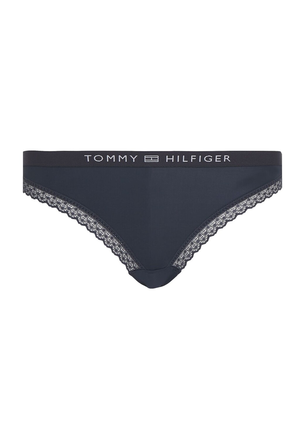 

Кружевные трусы Tonal Logo, пояс с логотипом, кружево, женские TOMMY HILFIGER, синий