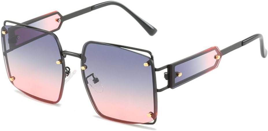 

2026 Модные квадратные солнцезащитные очки для женщин, ретро, ​​с металлическими заклепками, мужские, с цветными градиентными оттенками, панк-очки, роскошные, C2, O MTZJH, One Color