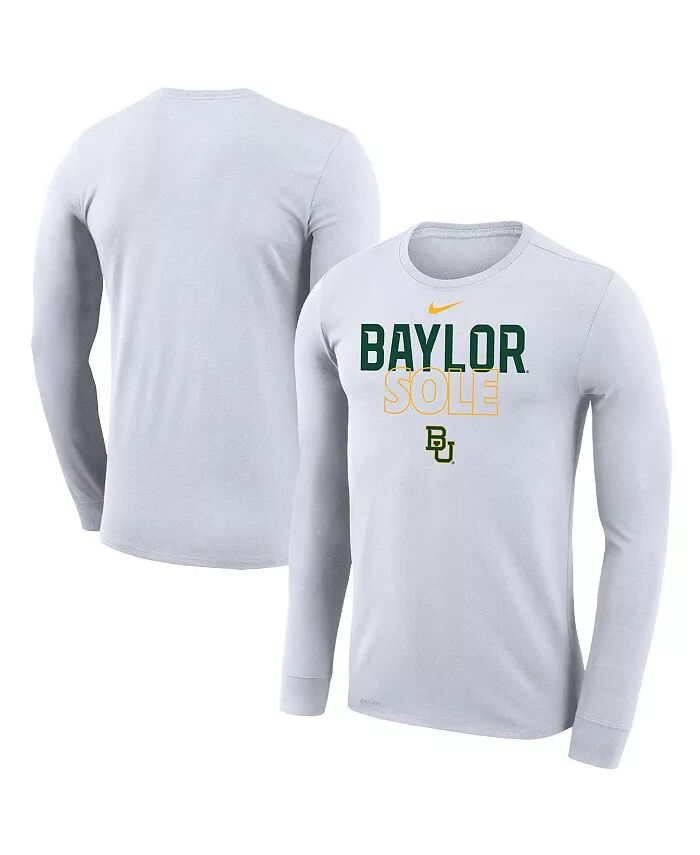 

Мужская белая футболка с длинным рукавом Baylor Bears On Court Bench Nike