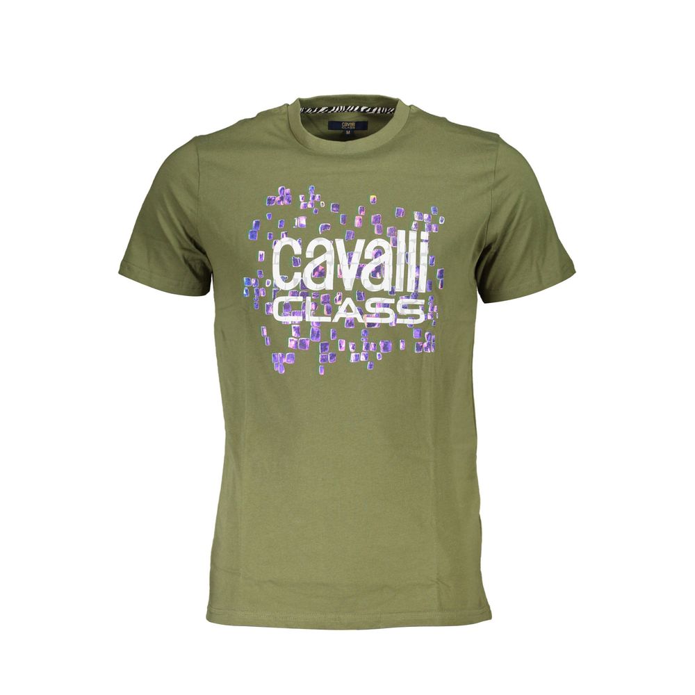 

Зеленая хлопковая футболка cavalli CLASS