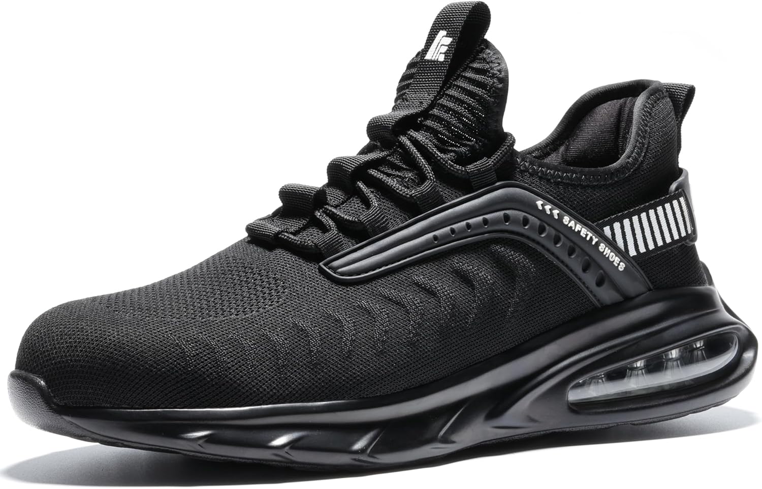 

Стальные ботинки Furuian с защитным носком для мужчин и женщин, легкие кроссовки с амортизацией, противоскользящие ботинки, неразрушимые кроссовки, черный