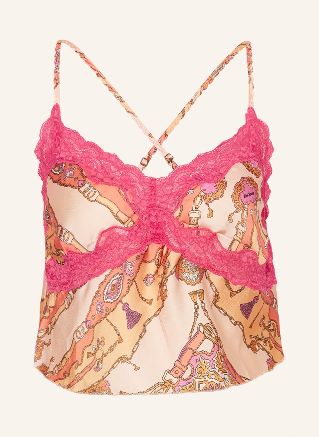 

Майка для сна parker из атласа LOVE Stories, цвет PINK/HELLORANGE/LILA