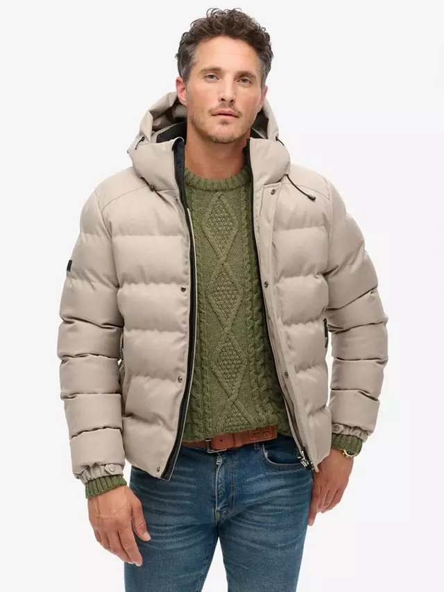 

Куртка Superdry Puffer, цвет beige/marl
