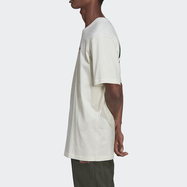 Футболка Men's adidas originals Mtn Spr Tee Alphabet Logo Printing Sports Round Neck Short Sleeve White T-Shirt, мультиколор — фото 4
