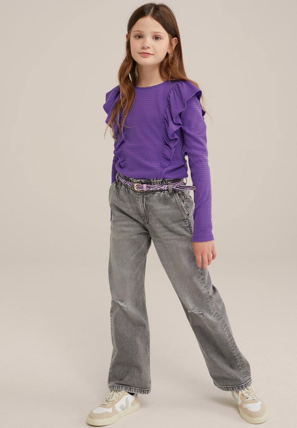 

Топ с длинными рукавами WE Fashion, цвет Mottled Dark Purple