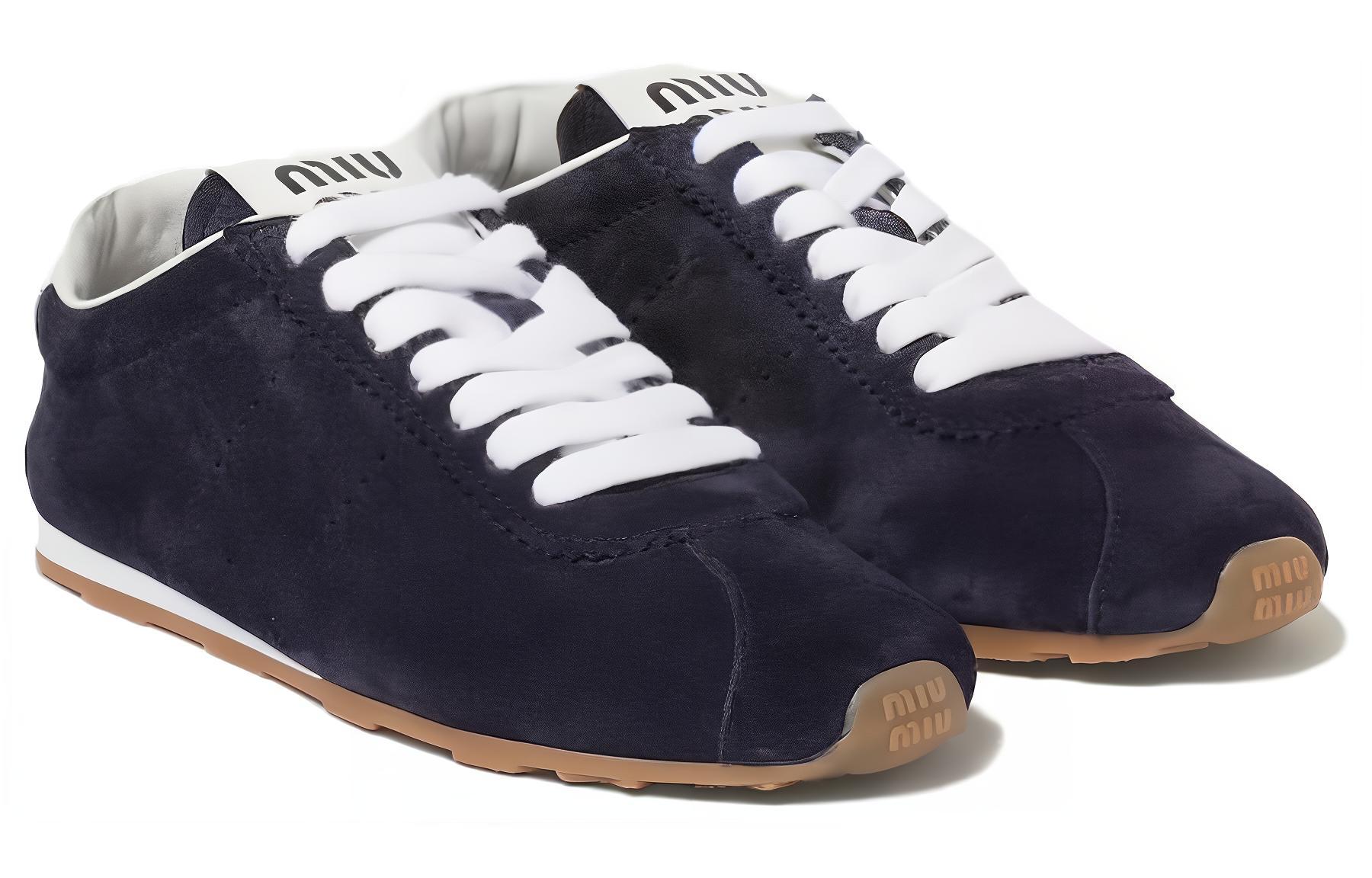 Женские синие повседневные туфли Low Top MIU MIU