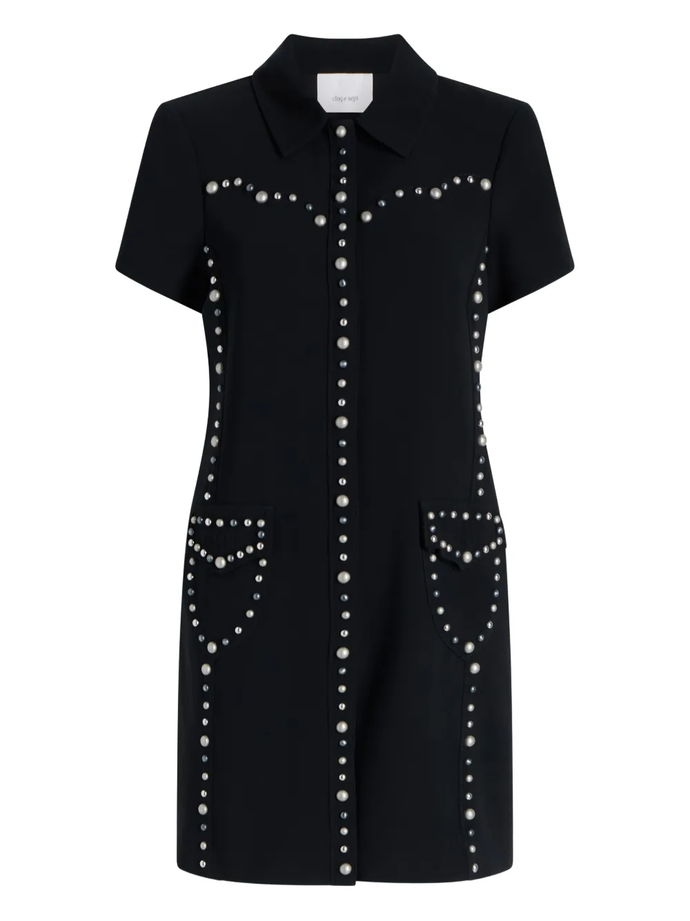 

Платье мини с заклепками Cinq A Sept, черный