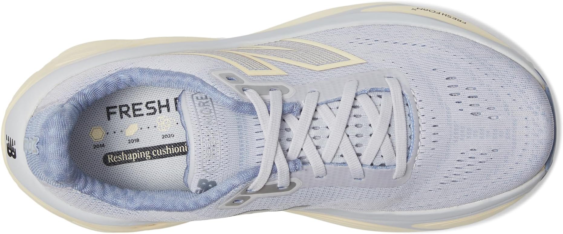 Кроссовки New Balance Fresh Foam X More v5, цвет Pearl Grey/Dusk Shower/Calcium — фото 2