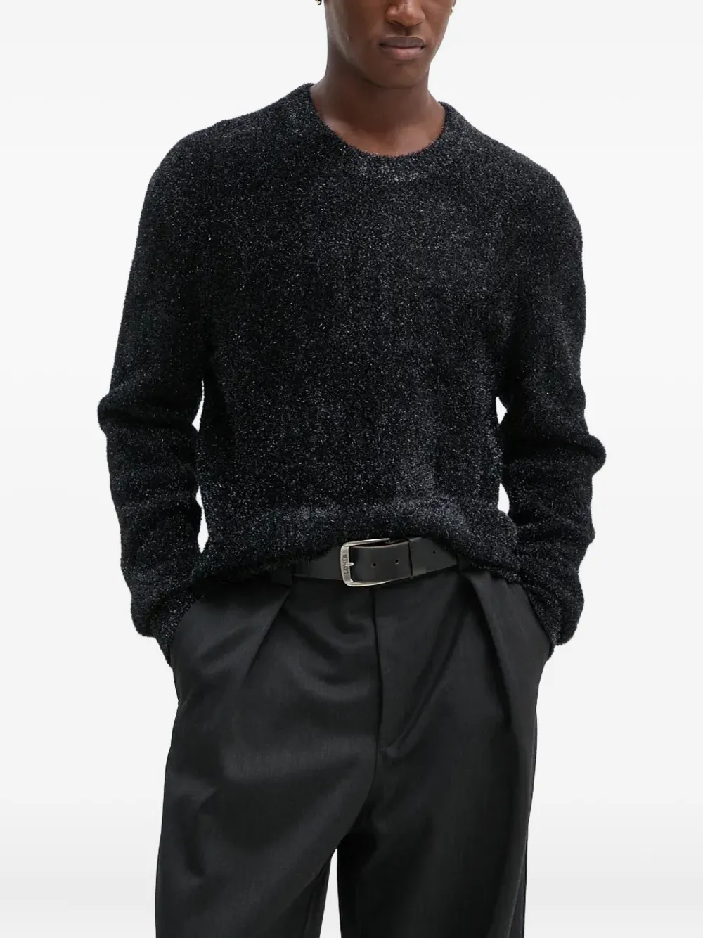 

Джемпер с длинными рукавами и круглым вырезом The Kooples, черный