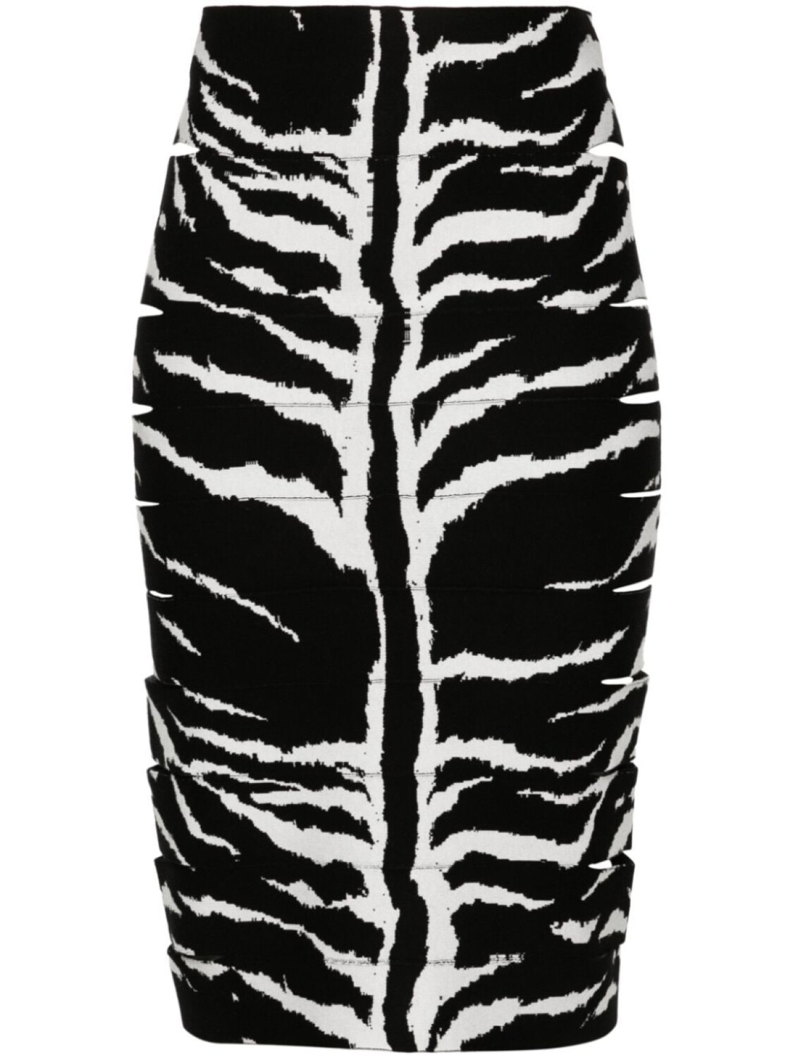 

Юбка-карандаш вязки интарсия с узором Alaïa, черный