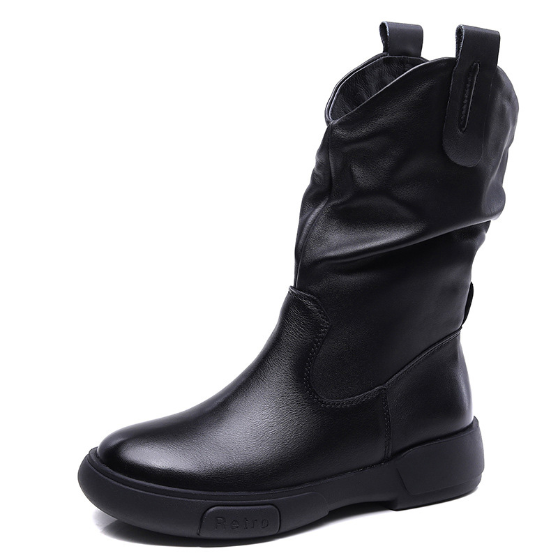 Devanro Черные женские ботинки на каблуке 3,5 см, цвет Black