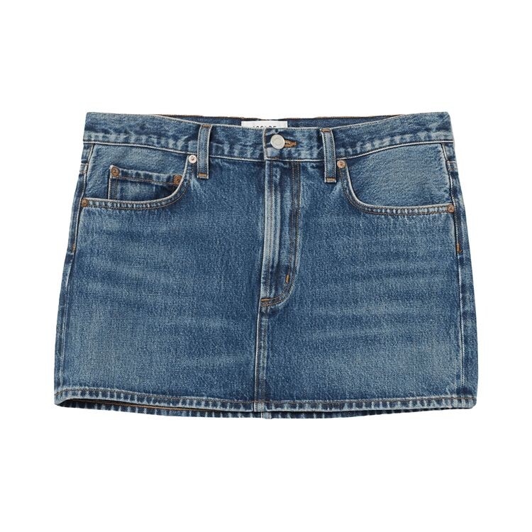 

Юбка Agolde Alek Mini Skirt Dwell, синий