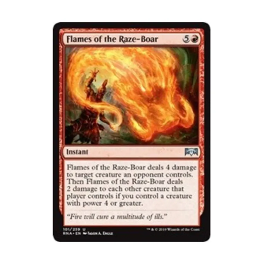 

CCG Пламя кабана-разрушителя (U), MTG - Ravnica Allegiance
