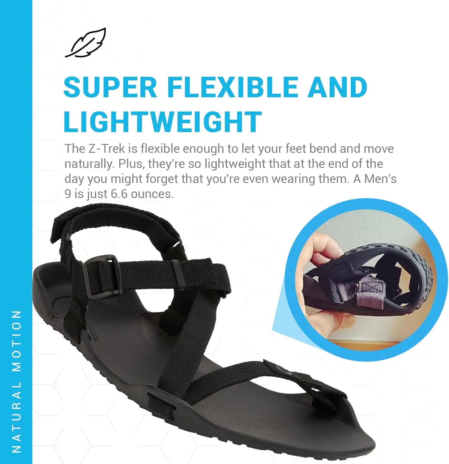 Сандалии Xero Shoes Z-Trek для мужчин, минималистичные, для ходьбы босиком, спортивные сандалии для походов, бега по пересеченной местности, 4-Black — фото 4