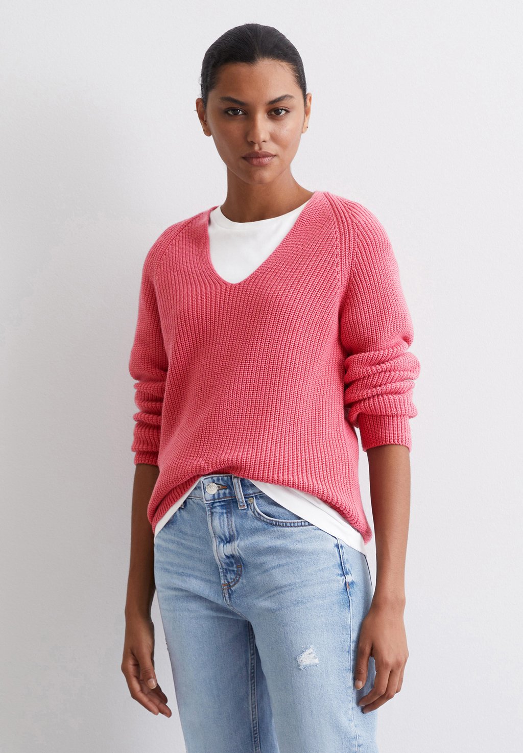 

Джемпер LONGSLEEVE V NECK Marc O'Polo, светло-красный