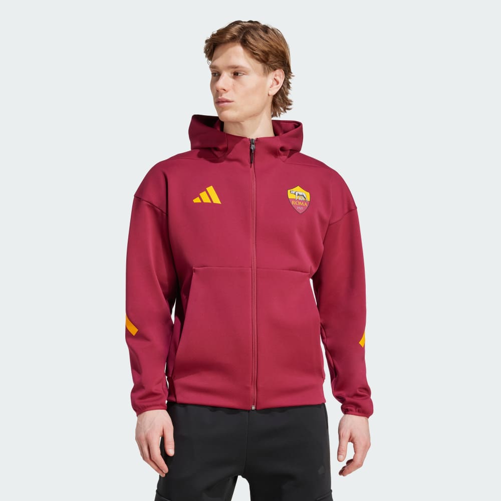 

Спортивная куртка Adidas AS Roma ADIDAS Z.N.E. Anthem Jacket, цвет Legacy Burgundy/Crew Orange
