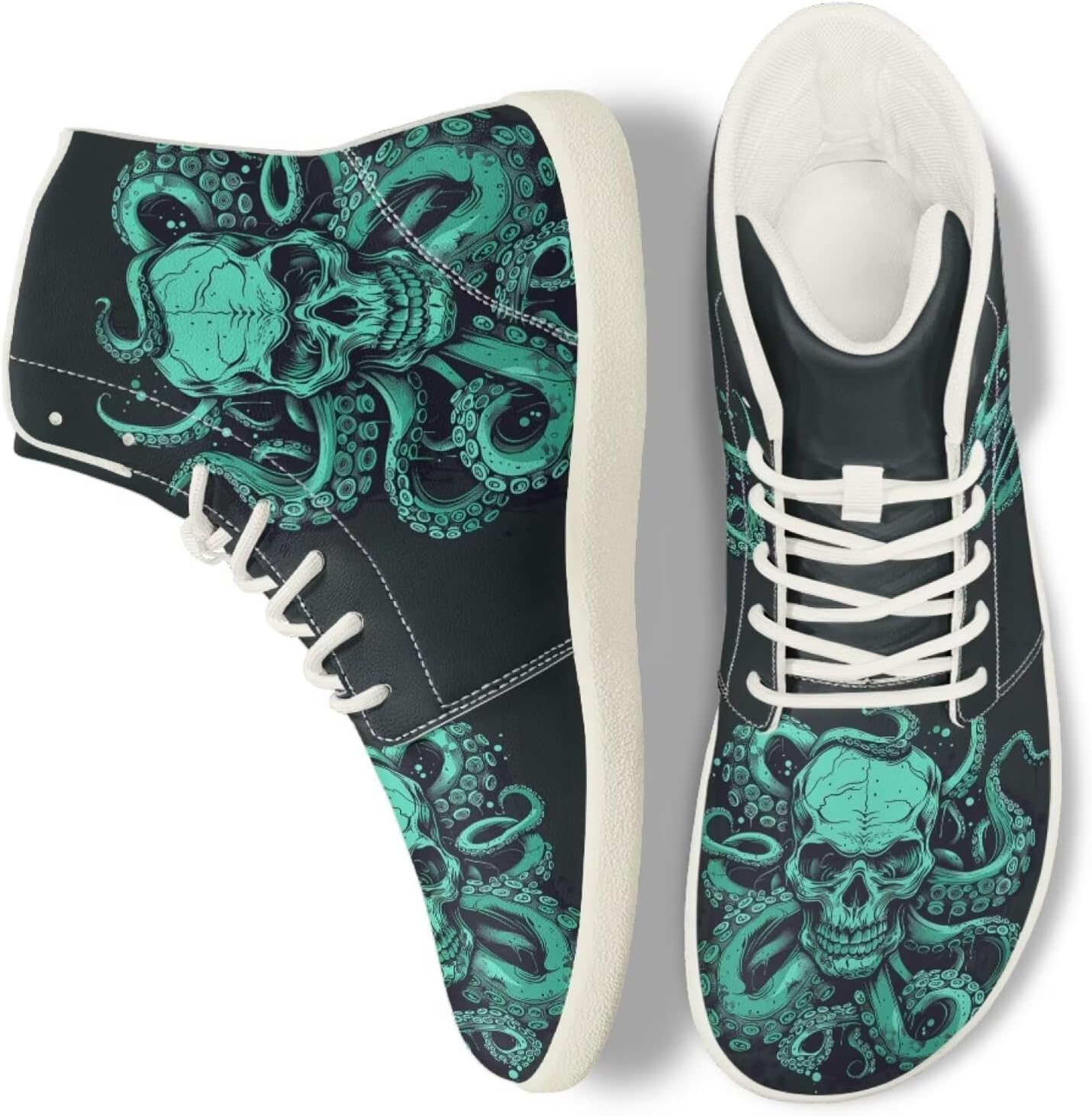 

Женские и мужские кроссовки с черепом, беговые, слипоны, рабочие, высокие, для ходьбы, тенниса, спортивные Ecaestolph, зеленый